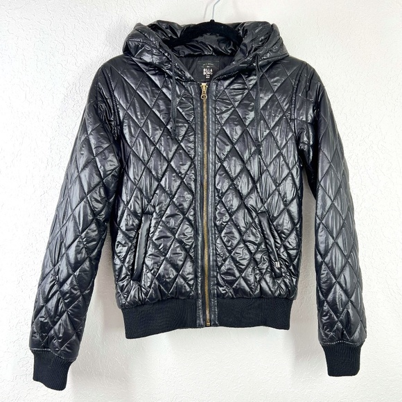 Billabong Jackets & Blazers - Billabong Puffy Hooded Jacket Y2K Shiny Goth Small